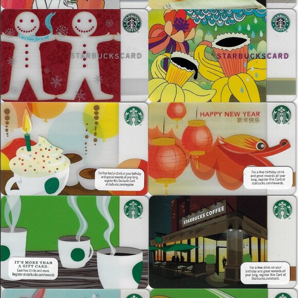 Lot of 28 Starbucks Cards 2004 to 2012 Dragon Love Birds McCartney – Mint - Picture 9 of 11